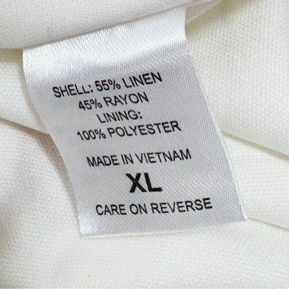 New York & Company Linen Blend Striped Halter Midi Dress Sundress Pink Multi XL - Picture 11 of 14